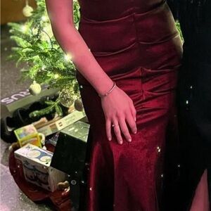 Xscape Deep Red Prom Dress